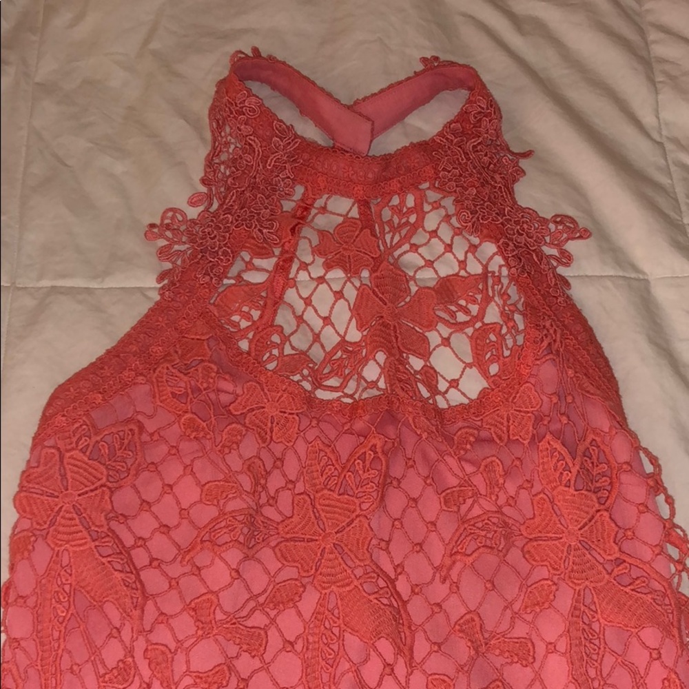 Free People Snowdrop Lace Trapeze Mini Dress